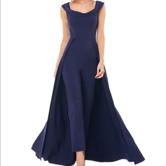 New Kay UngerStretchJumpsuit with Skirt Overlay - Picture 1 of 11